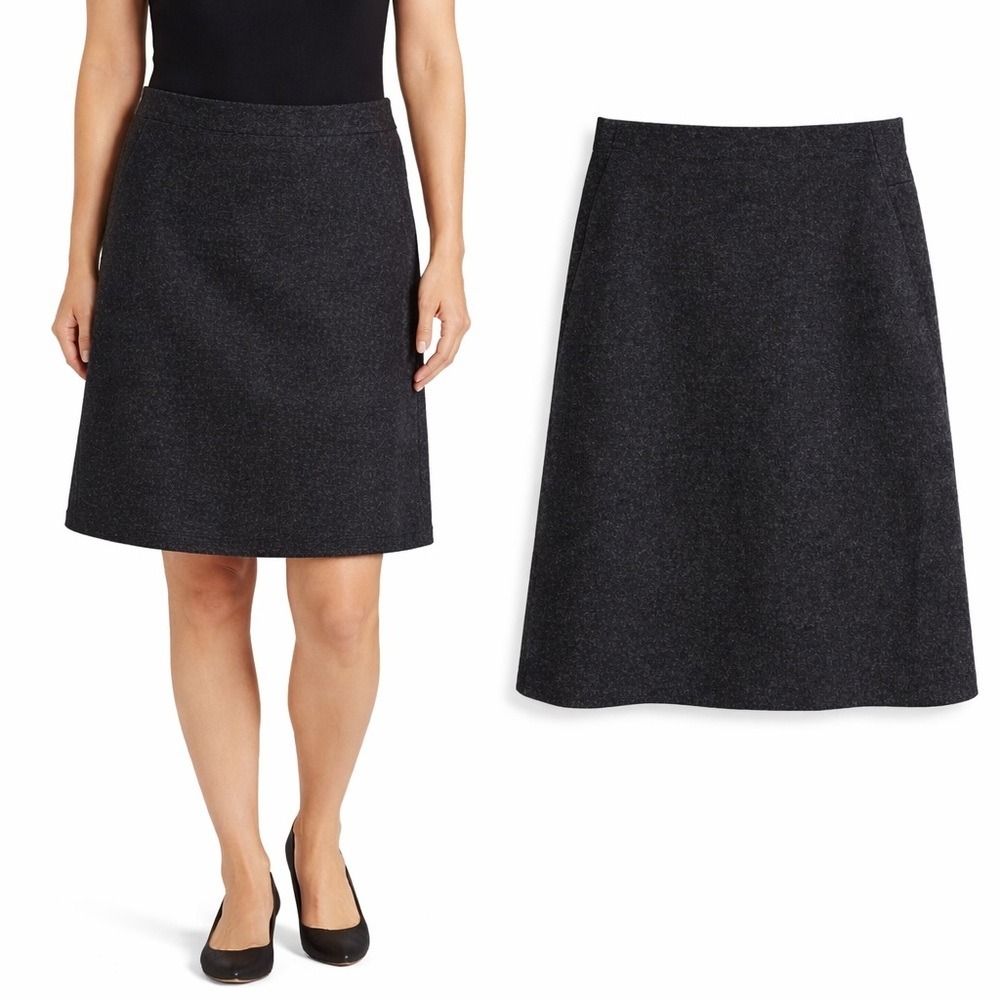 Kate Spade New York Charcoal Grey Wool Blend A-Line Skirt Size 4 Skirt The Rules